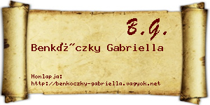 Benkóczky Gabriella névjegykártya