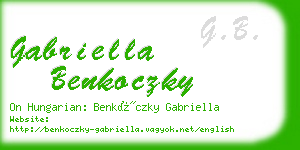 gabriella benkoczky business card